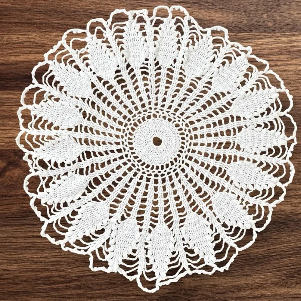 Crochet Doily Off White 18